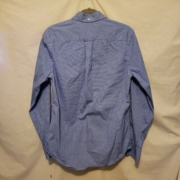 JCP Womens Sz S Blue White Striped Long Sleeve Button Down Blouse - Picture 6 of 9